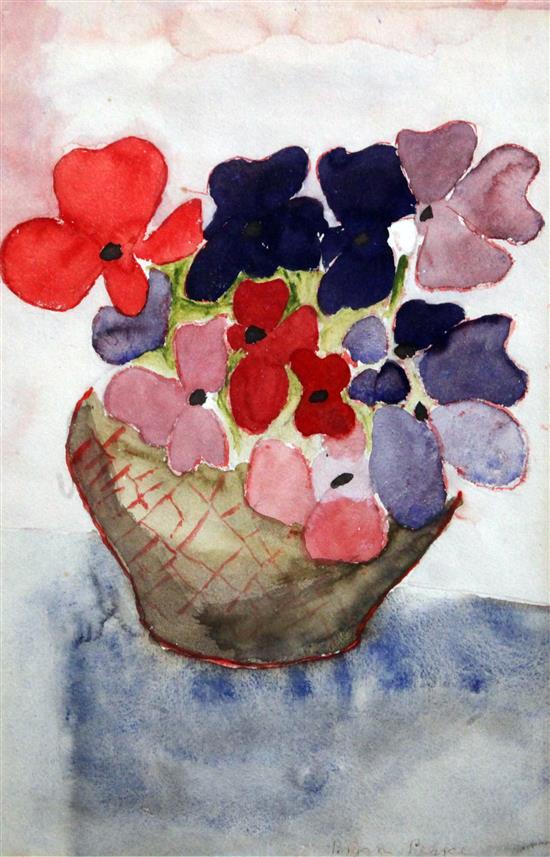 § Bryan Pearce (1929-2007) Still life of flowers in a bowl, 14 x 9.5in.